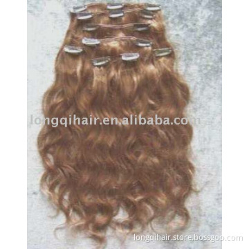 15 clips deep wave clip in hair extension
